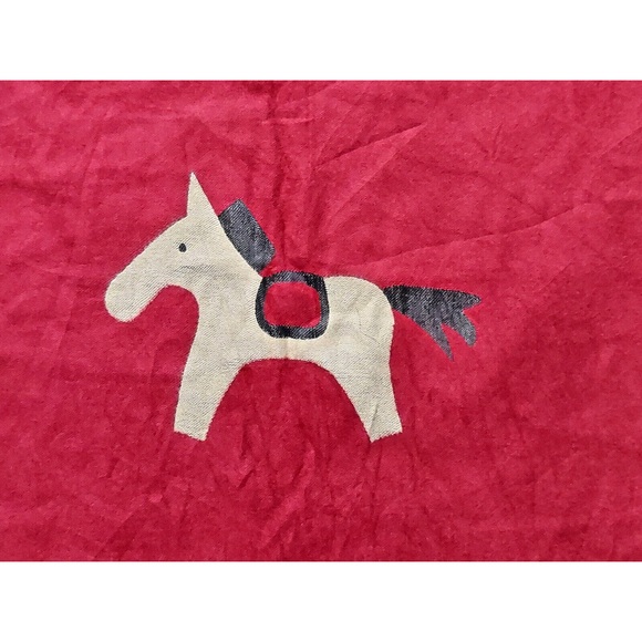 HERMÈS Red & Tan Reversibile Wrap Shawl Scarf Pre-owned - Picture 11 of 16